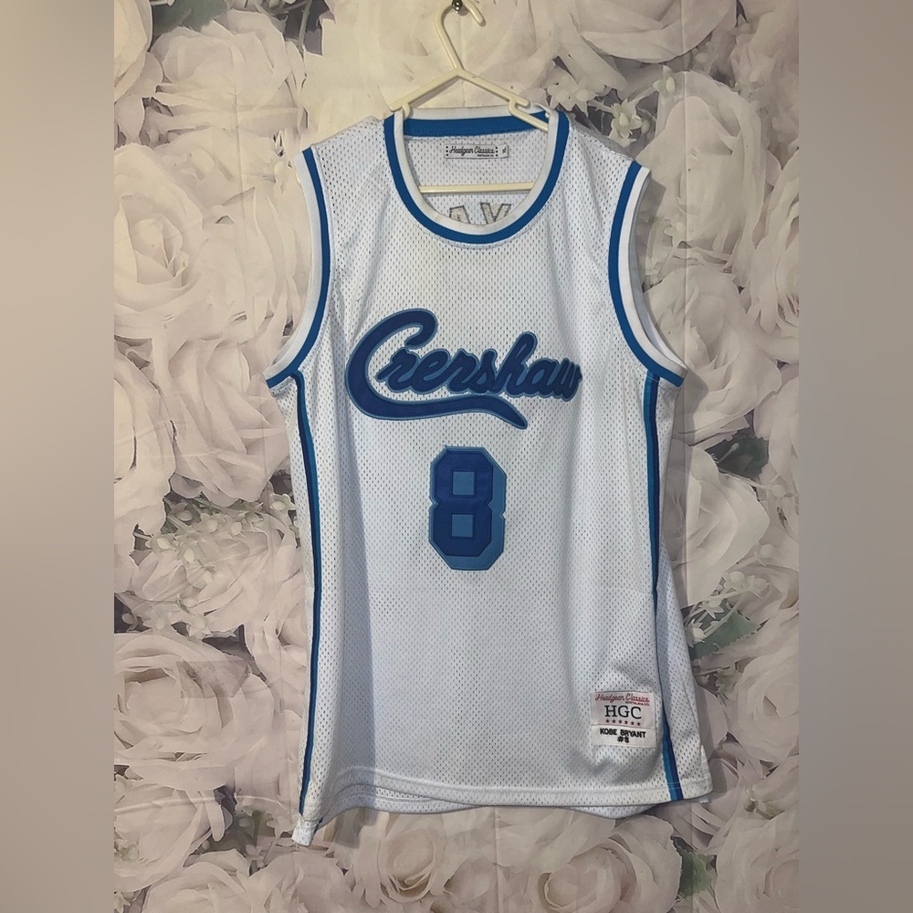 Kobe Bryant #8 LA Crenshaw Basketball Jersey Headgear Classics large White​